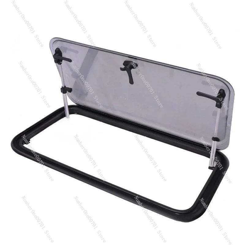RV Side Ventilation Window Acrylic Material with Privacy Curtain Bug Net Can Be Fixed Opening Angle Large