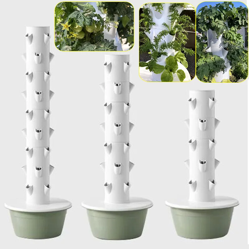 

Vertical Hydroponic Tower Intelligent Vegetable Planting Machine Home Soilless Culture Equipment Balcony Plants Growing Pipeline