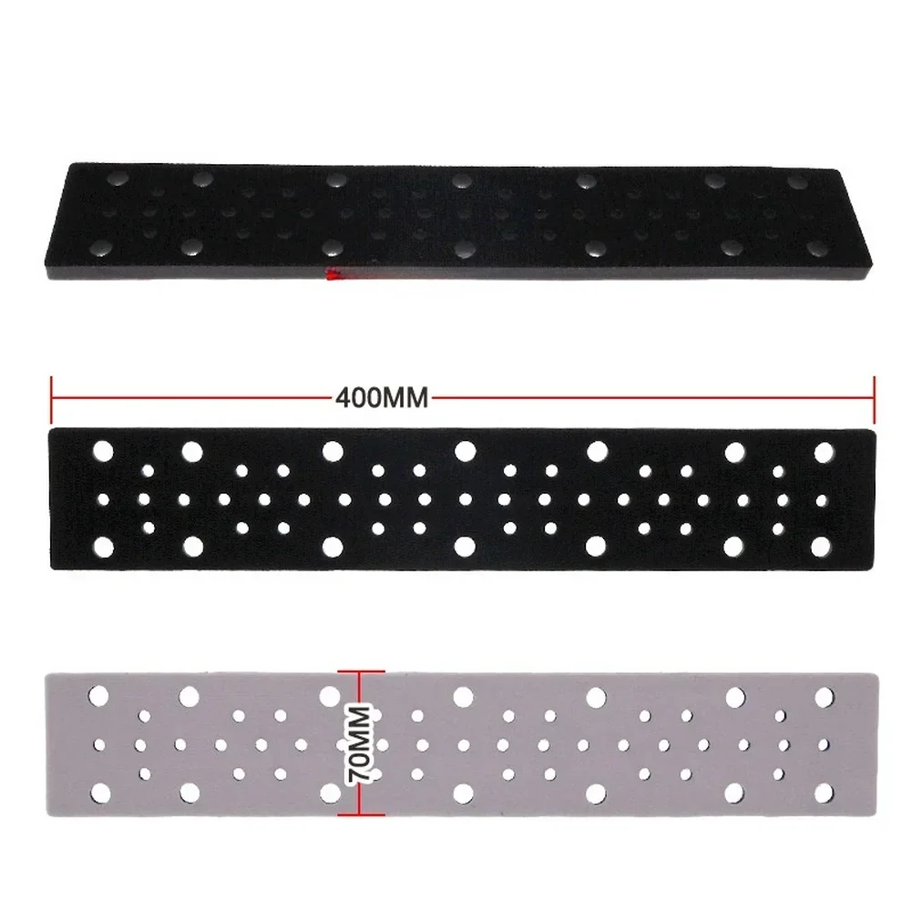 1pc 70x400mm Flocked Sandpaper Sponge Pad 53-Hole Soft Foam Sanding Pads Abrasive Tool For Pneumatic Dry Grinding Machine