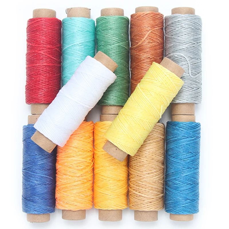 QJH 40 Colors Leather Sewing Waxed Thread,50Yards Per Color, Hand Stitching Thread for Hand Sewing Leather and Bookbinding