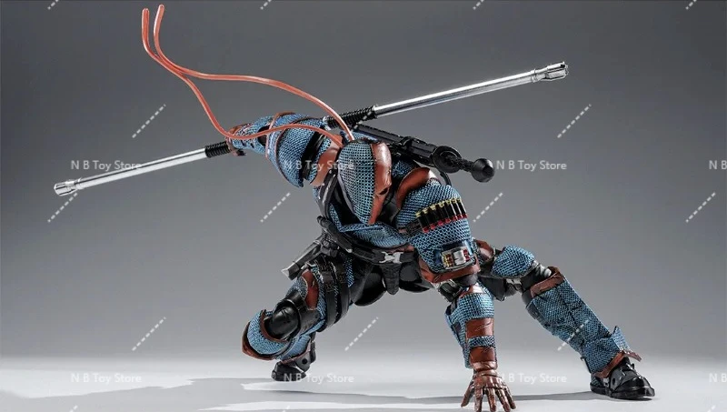 LPZZ ROUNO CUEURE DC002 1/12 Deathstroke Arkham Knight Modulo Finito Mobile Batman Modello Da Collezione Action Anime Figure Toy