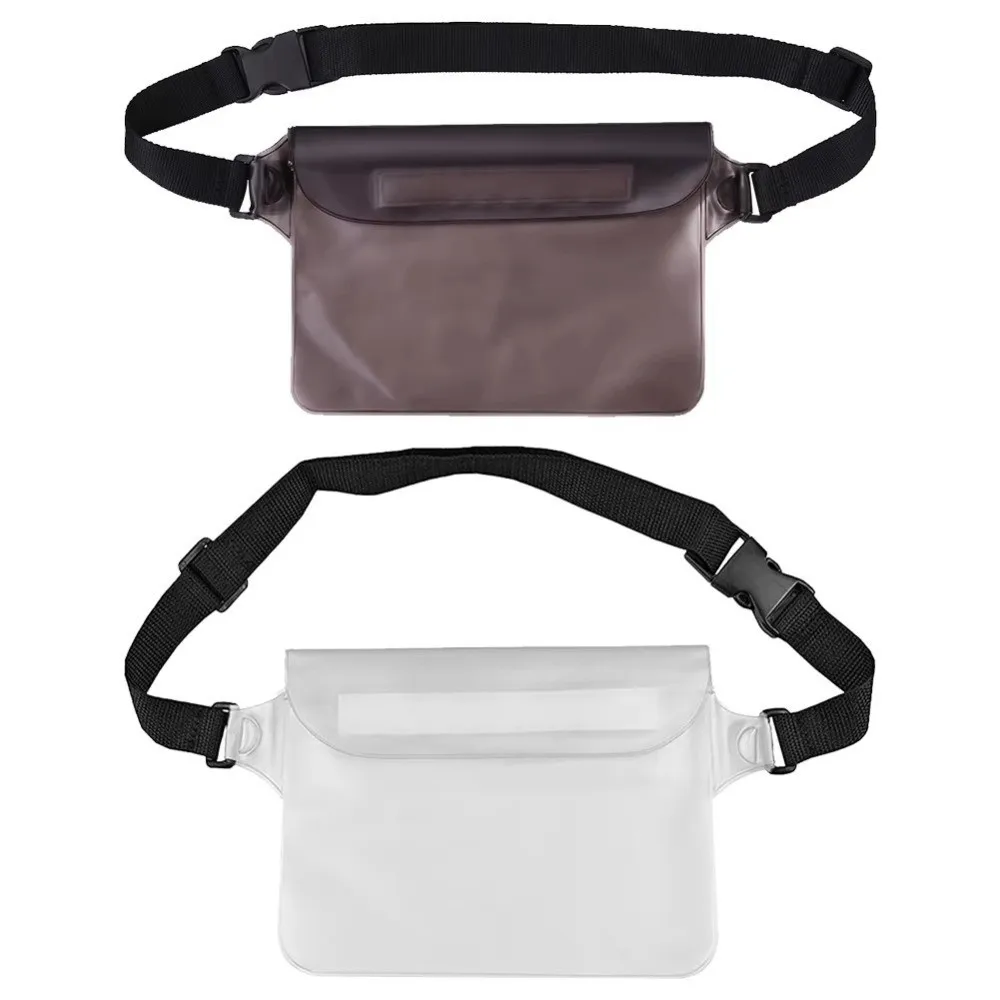 Transparent Waterproof Waist Bag Large Capacity 3 Layer Protection Swimming Bag Multi-Layer Seal With Waist Strap