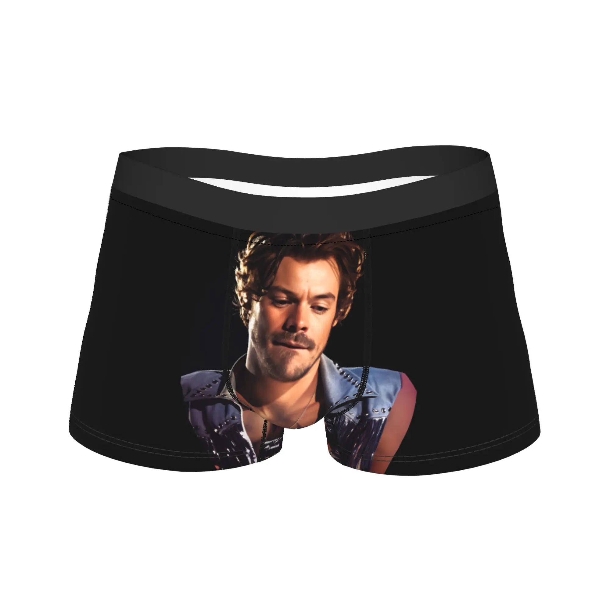 H-Harry Styles  Underwear  Custom DIY Boxershorts Trenky Males Underpants Comfortable Shorts Briefs Birthday Gift