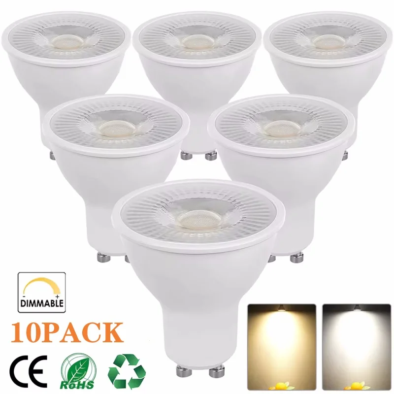 

Pop 10pcs Led Bulb Lamps GU10 AC 220V 110V Light Spot Real Power 3W 6W 9W 12W Warm White Cold White Lampada For Home Leds Lamp