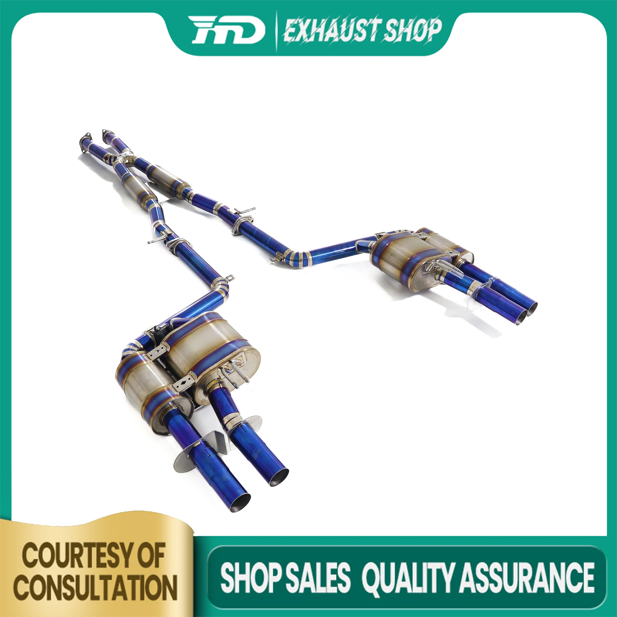 

Ti Catback for KIA Stinger 3.3T Electronic valve Muffler Exhaust system Sounds good Easy installation High quality