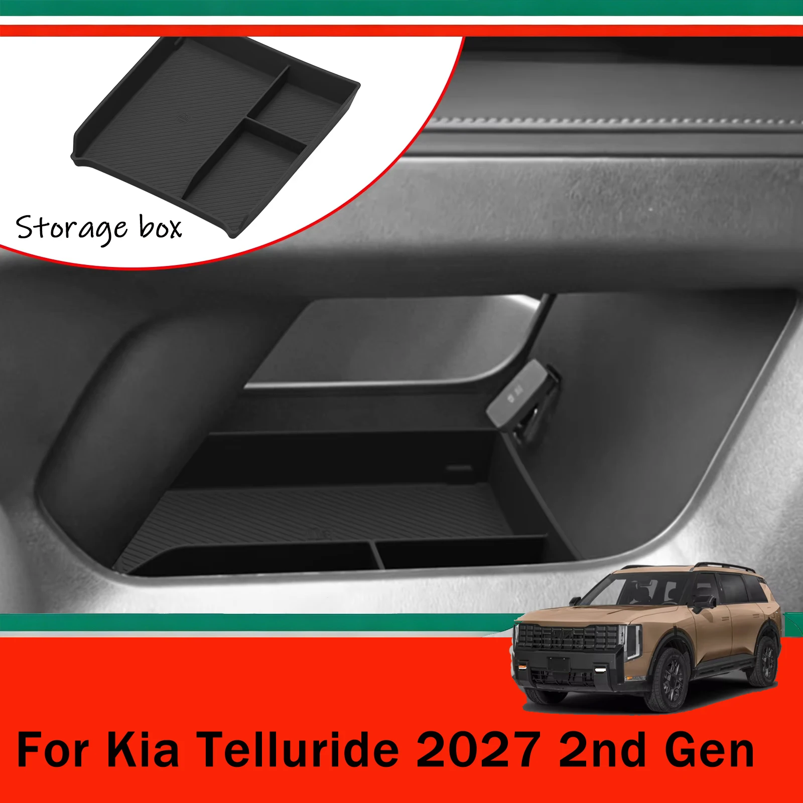 organizer-in-silicone-per-vano-portaoggetti-inferiore-del-cruscotto-centrale-accessori-interni-per-kia-telluride-2027-2a-generazione