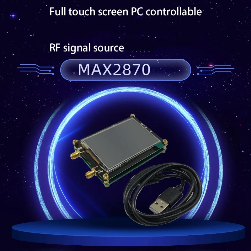 MAX2870 Signal Generator 23.5Mhz-6000Mhz Frequency Touching Screen Radio Frequency Signal Source PC Software Controls