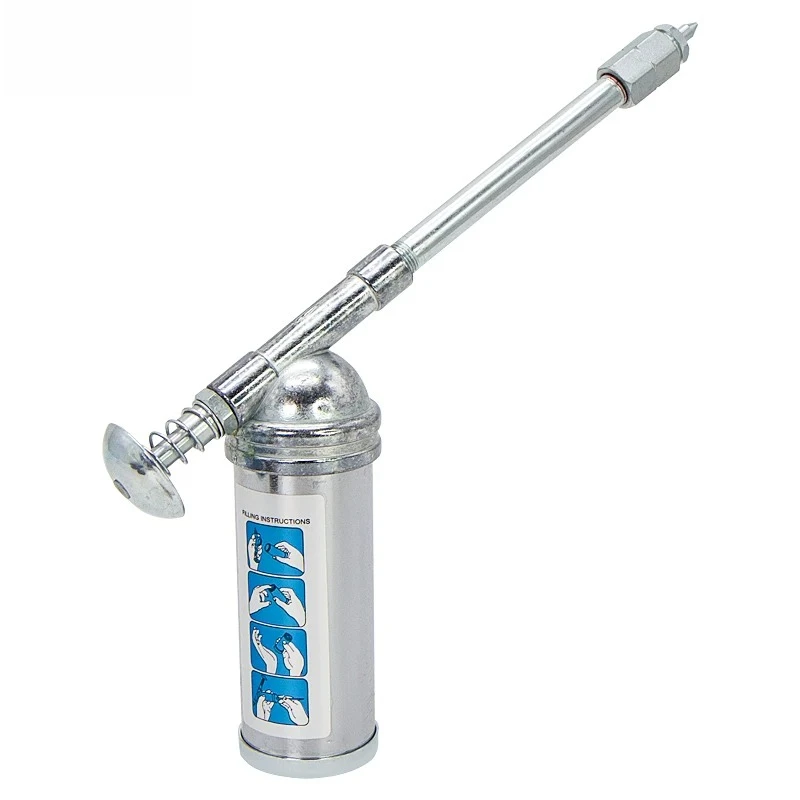 For 80CC Mini Handheld Long Grease Gun Portable Manual Oil Injector for Bicycle Motorcycle Auto Lubrication