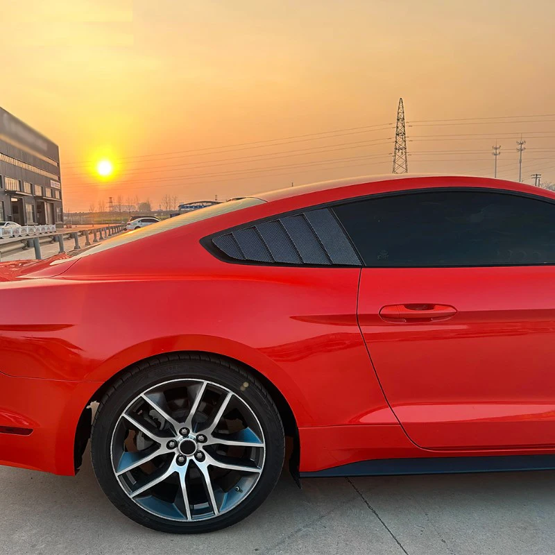 

Car Rear Side Window Louver For Ford Mustang MK6 MK7 2015+ Shutter Blind Exterior Tuning Parts Car Accessories Aftermarket