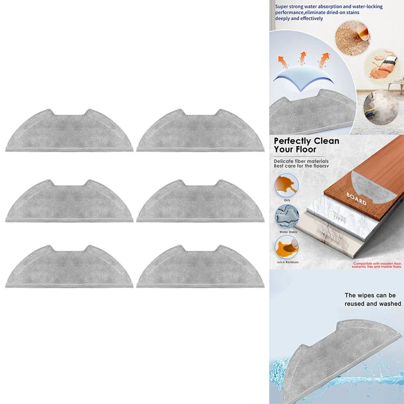 Mop Cloth For Eureka Nere10s E10S / Midea M9 / ETA Aurum PRO 6241 Robot Vacuum Replacement Spare Parts