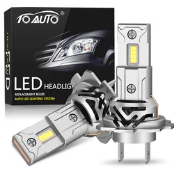 H7 H1 H3 LED Car Headlight Turbo Bulbs 1:1 Size Lights Mini Head Lamp Wireless LED Auto Headlamp 60000LM 6500K