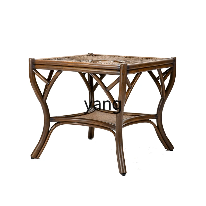 xyy rattan Chinese dining table for 4 people eating table medieval tea tea table household