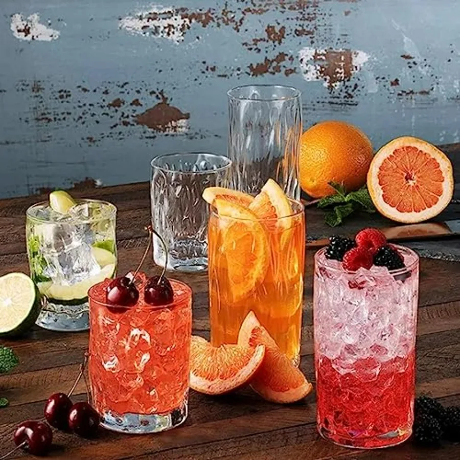 زجاج مبرد، طقم مكون من 6 قطع، 16.25 أونصة، شفاف #3