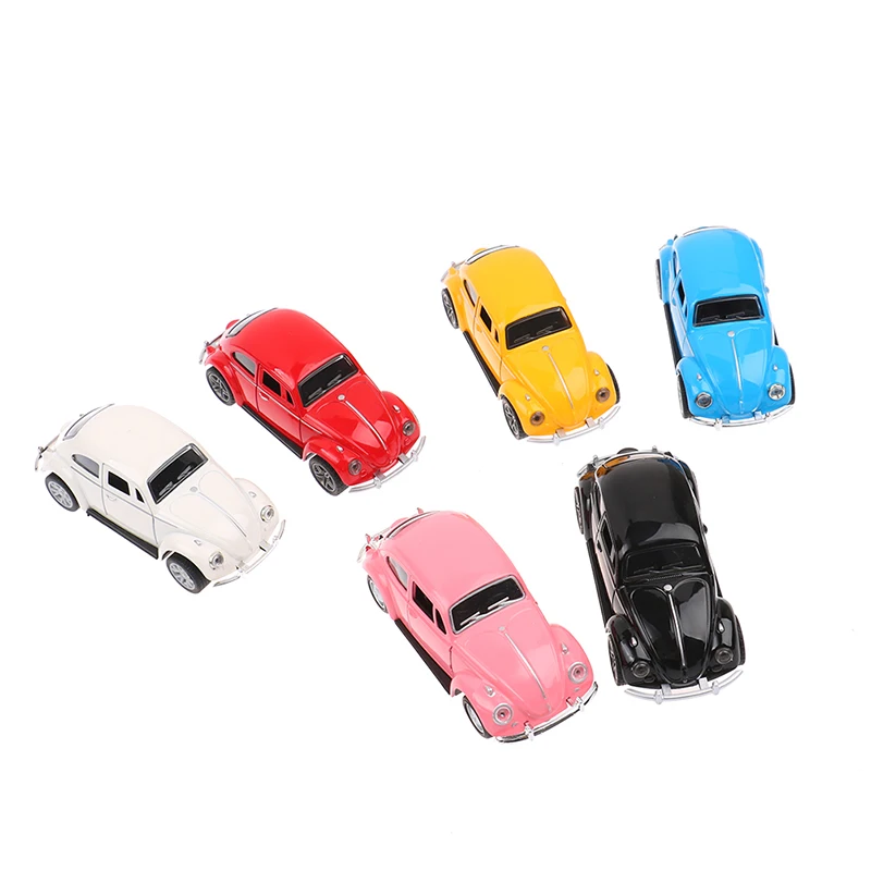 2022 Newest Arrival Retro Vintage Beetle Diecast Pull Back Car Model Toy for Children Gift Decor Cute Figurines Miniatures Decor