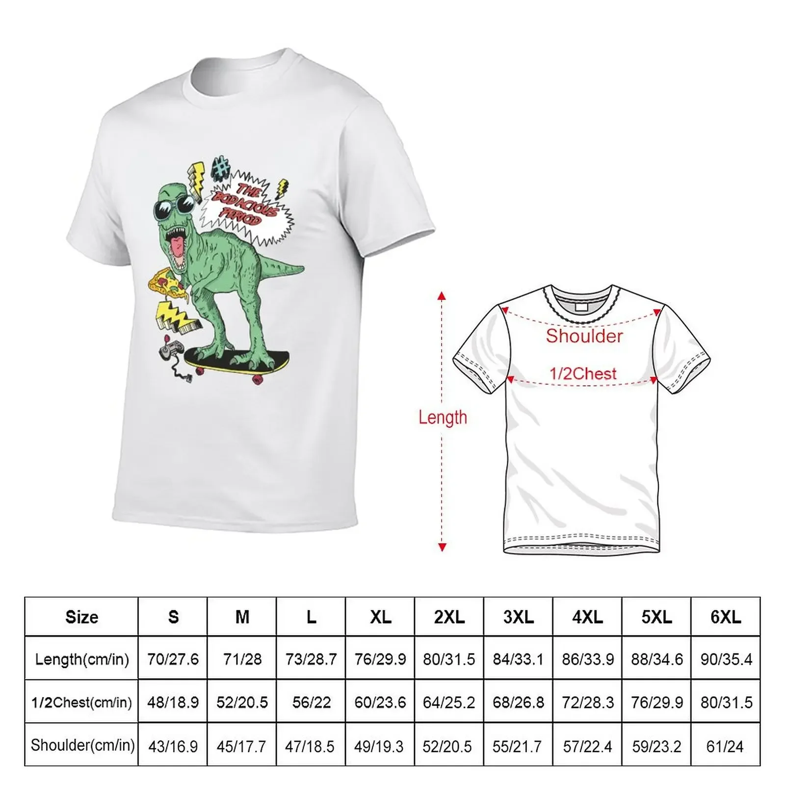 The Totally Rad Bodacious Dinosaur Period T-Shirt vintage graphic tee kawaii clothes anime shirts men