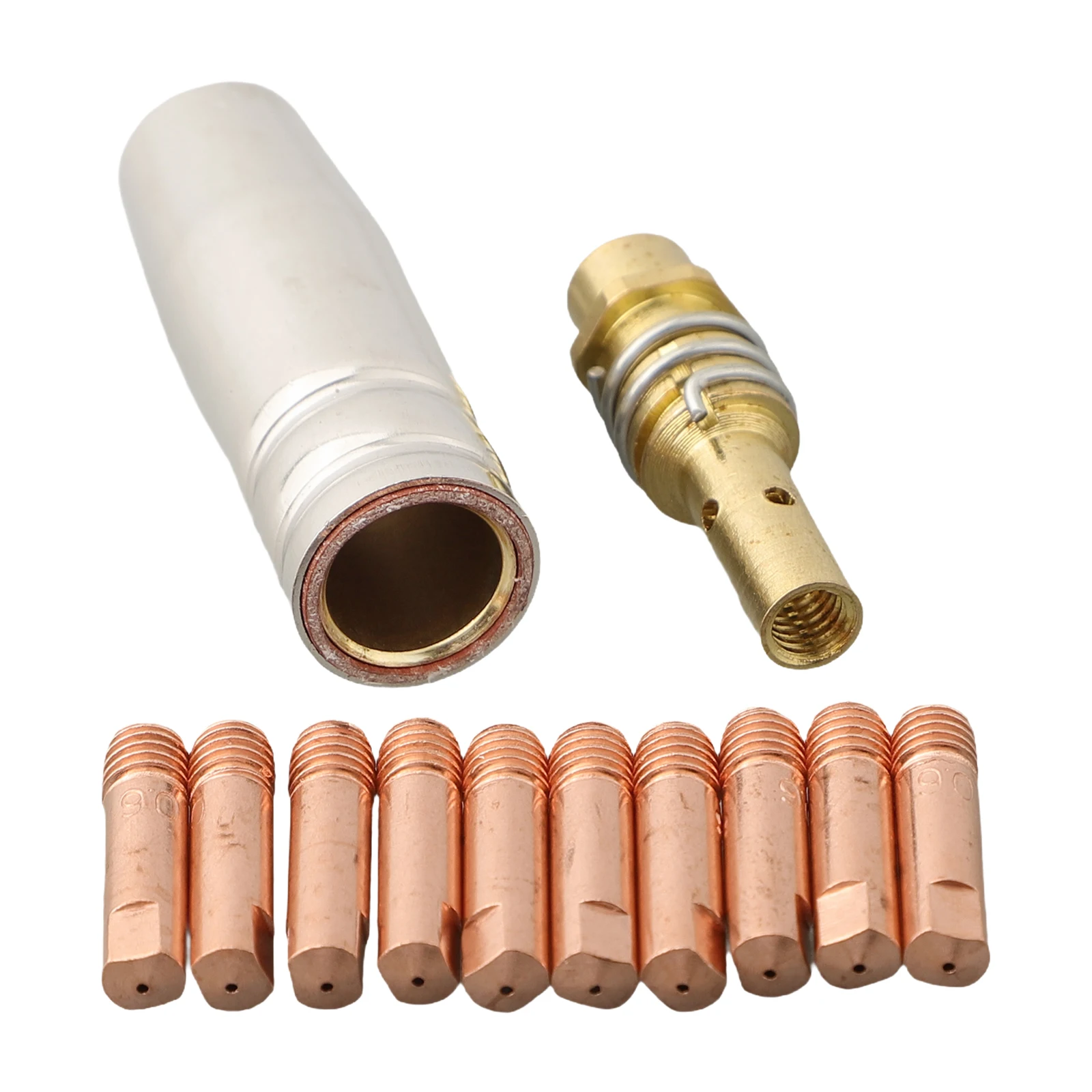 

Nozzle Contacts Accessories Brackets Holder Kit M6x25mm Tip MIG Replace Welding Torch 0.6/0.8/1.0mm 12pcs High Quality