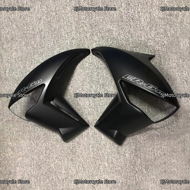 ماتي الأسود دراجة نارية هدية اليسار اليمين لوحة غطاء الكسوة القلنسة الإطار حماة صالح لكاواساكي ER-6N ER6N ER 6N 2009-2011 #1