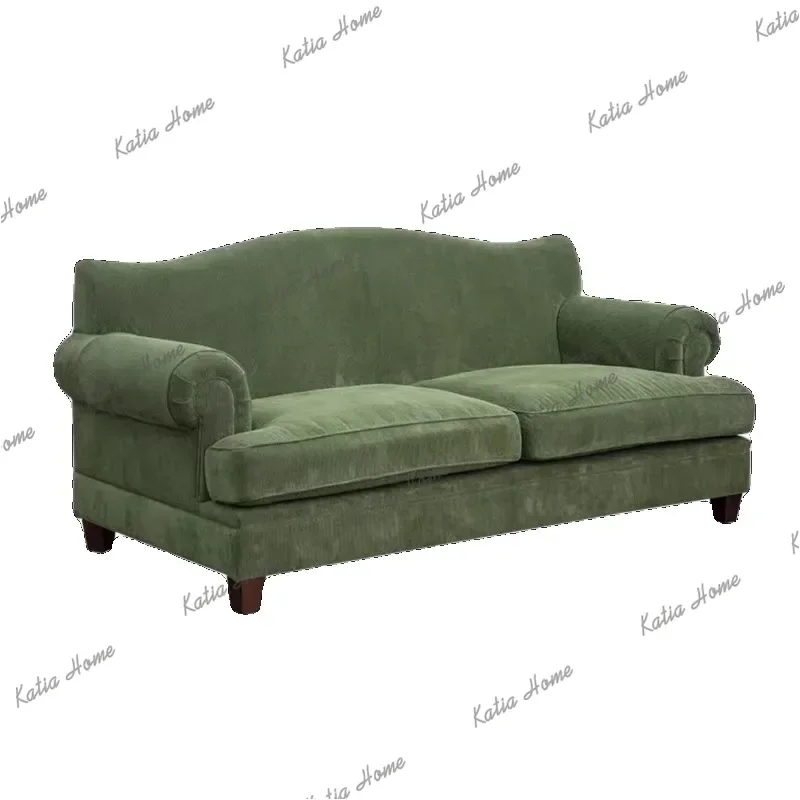 Factory Direct Narrow Green Living Room Sofas Designer European Nordic 2 Seater Living Room Sofa Lounges Modern Divano Soggiorno
