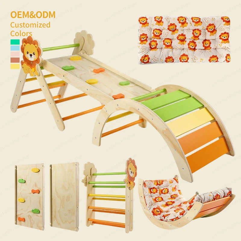 Pickler Triangle Climbing Triangle Set Toddler Wooden Gym Children