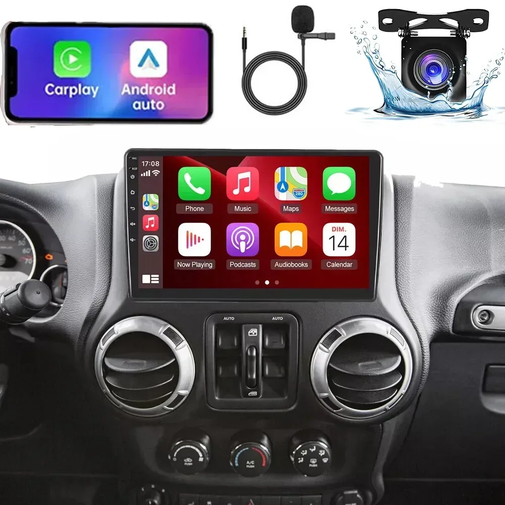 

Android 13 GPS Carplay Car Stereo Radio 2+32G Compatible for Wrangler Chrysler Ram