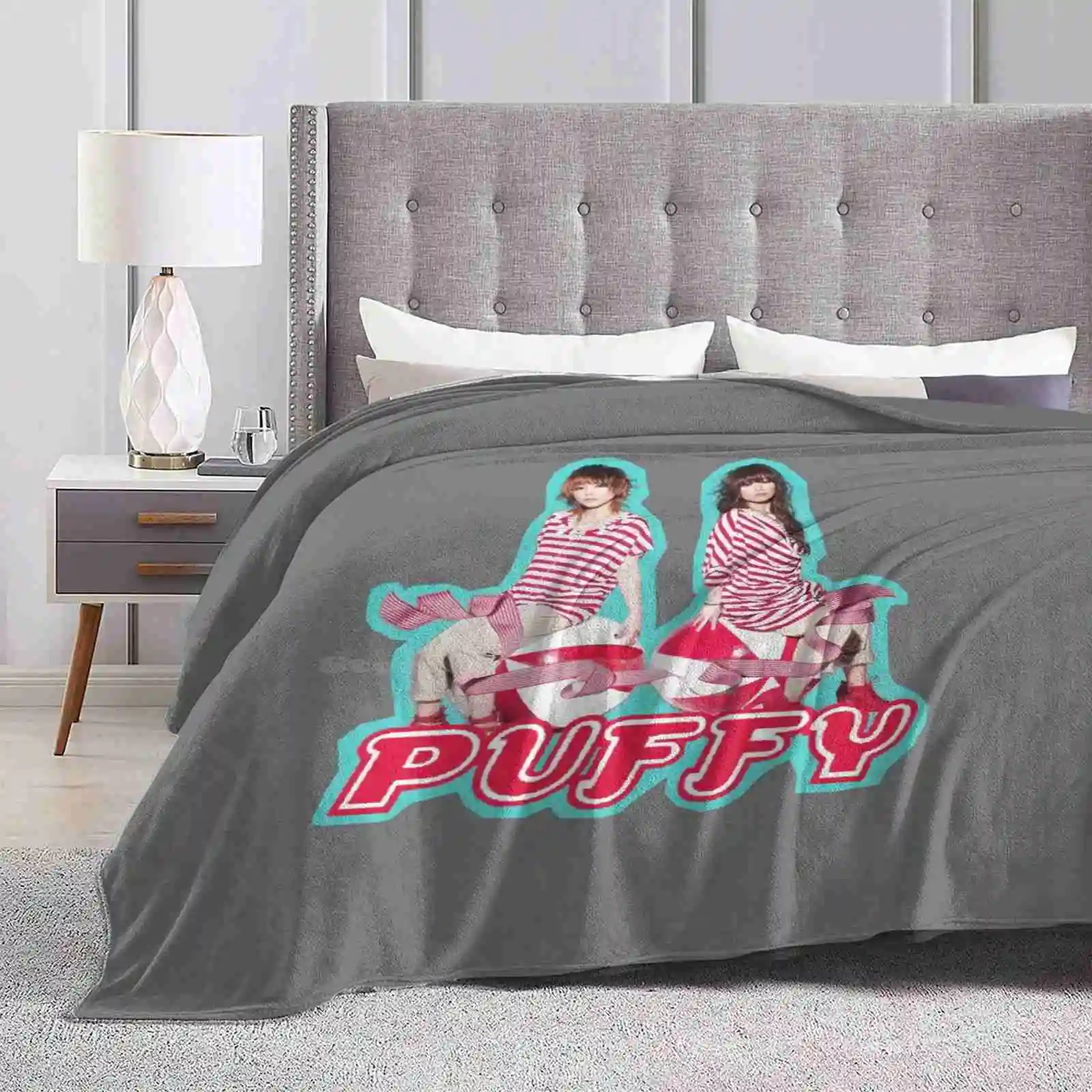 Puffy Stripes Four Seasons Comfortable Warm Soft Throw Blanket Puffy Amiyumi Puffy Ami Yumi Japanese J Pop World Foreign