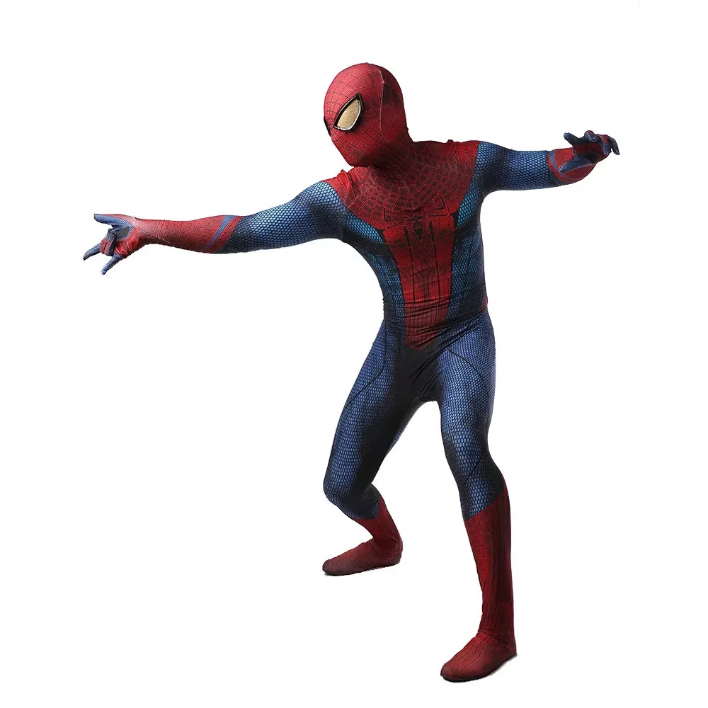 Adult Men 3D Monster Spider Web Cosplay Costume Full Body Jumpsuit with Hood Halloween Carnival Party Fancy Dress Outfit - view 6