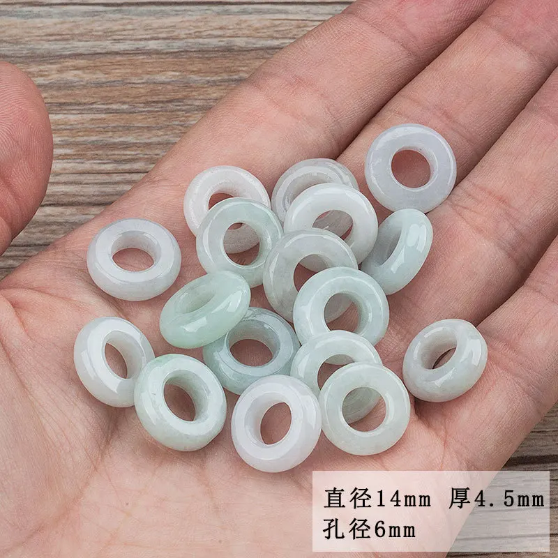 Genuine Jadeite Loose Beads Bulk Batch 8mm-14mm Abacus Separated Natural Jade Jewelry Accessories DIY Drop Shipping