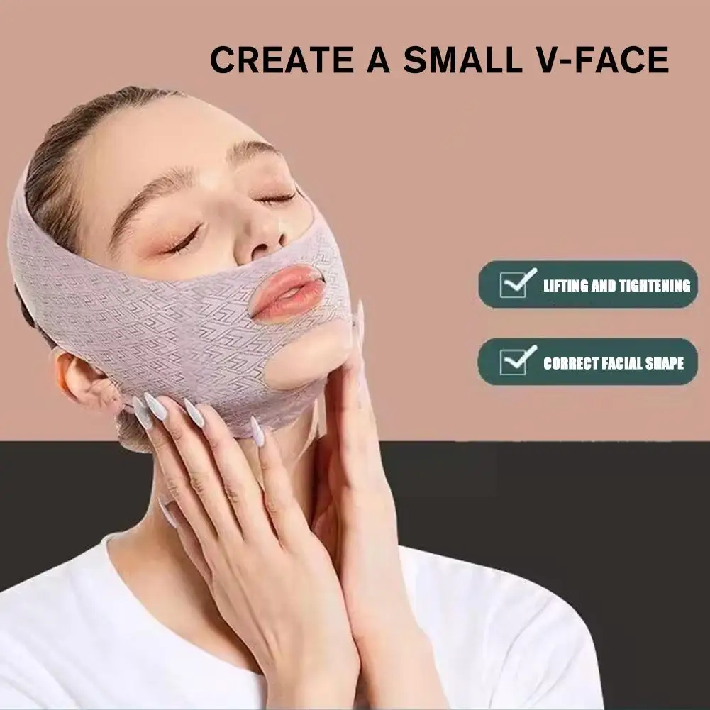 Face Slimming Bandage Belt Chin Up V Line Cheek Neck Shaper Strap Lift Mask Sculpting Face Mask Belt Sleep Beauty Massage U X3L9