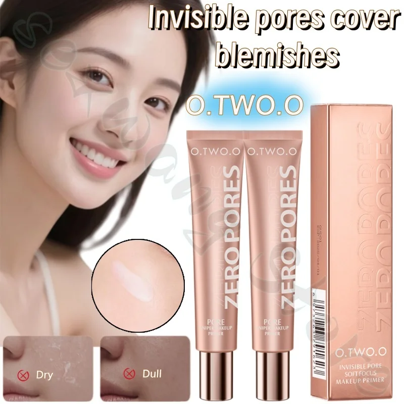 O.TWO.O Anti-Pore Soft Focus Makeup Primer 20ml Invisible Pores Covers Blemishes Brightens Skin and Improves Rough and Dry Skin