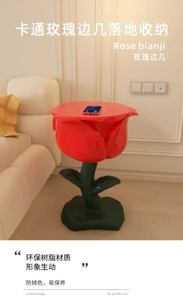 Приставной столик для гостиной и журнальный столик Rose для небольших квартир с подвижными напольными украшениями и мебелью