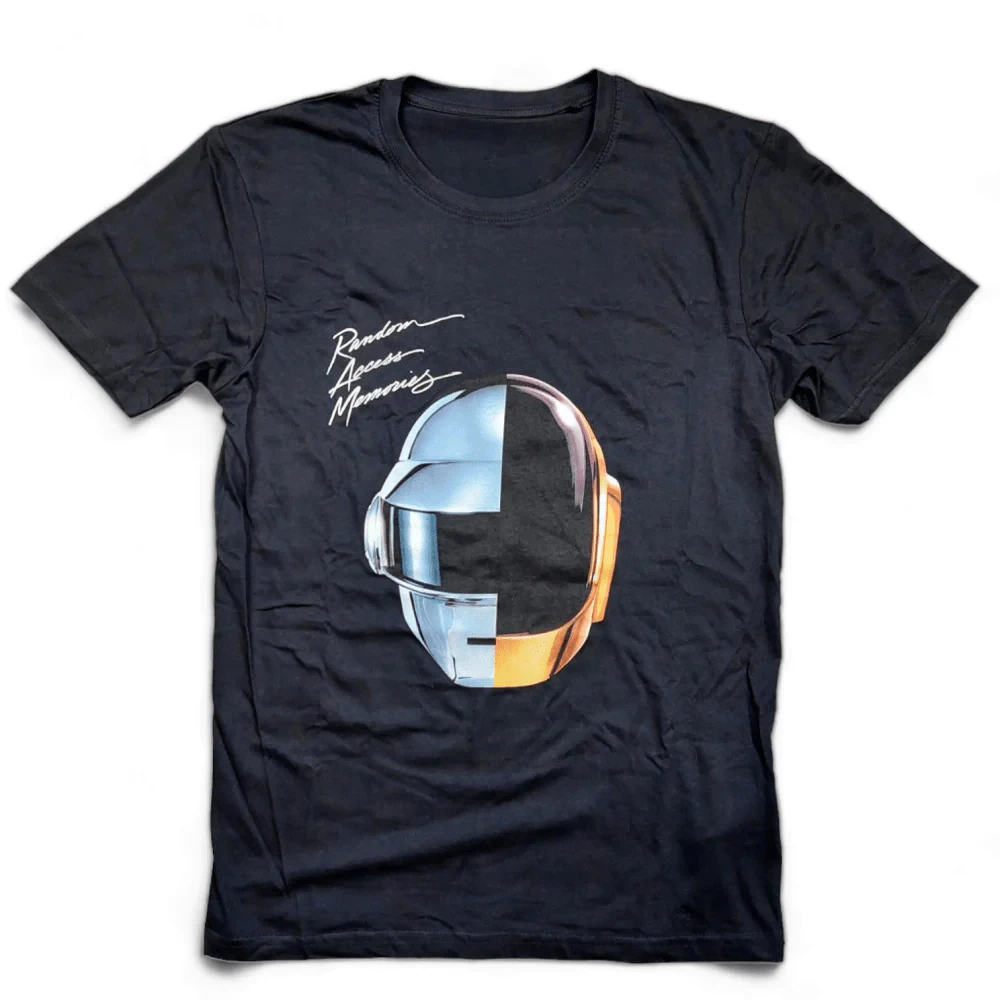 Camiseta de algodón con estampado de casco de Daft Punk Random Access Memories, camiseta de manga corta unisex del dúo de música electrónica