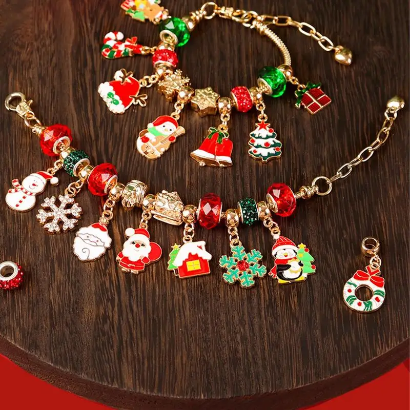 Christmas Jewellery Advent Calendar Countdown Pendant Calendar Box Charming Bracelet 2025 New Year Filler Gifts for Girls Kids