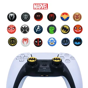 2PCS PlayStation 용 Marvel Silicone Thumbstick 그립 캡 5 PS5 PS4 Xbox XController 액세서리 게임 조이스틱 보호 캡 10 최고의 판매 액세서리 PS5 -№5