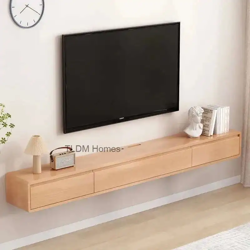 

Wall-mounted TV Stands Modern Living Room Furniture for Household Dangling TV Cabinet Minimalist Small Apartment wood Tv Cabinet
