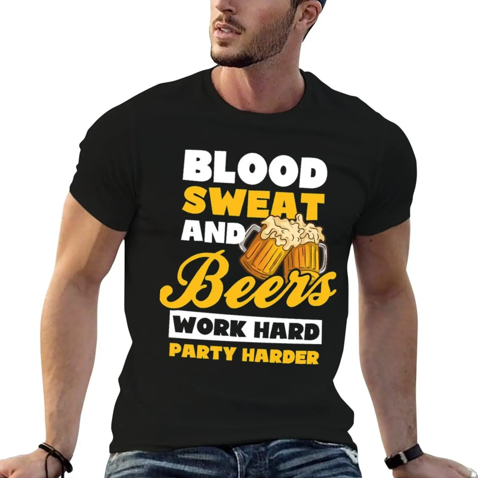 

Beer Beer Lover Shirt Blood Sweat And Beer T-Shirt funny t shirts dark humor man t shirts for men T-Shirt