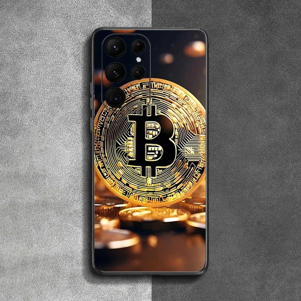 Bitcoin BTC Cool Money Phone Case For Samsung Galaxy A52 A12 A51 S21 Edge S22ULTRA S23 S20LITE Plus Ultra Black Cover