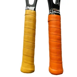 2024 ZARSIA Genuine Leather Tennis Racket Grip Thick Cow Leather Handle Grip for Tennis Racquet