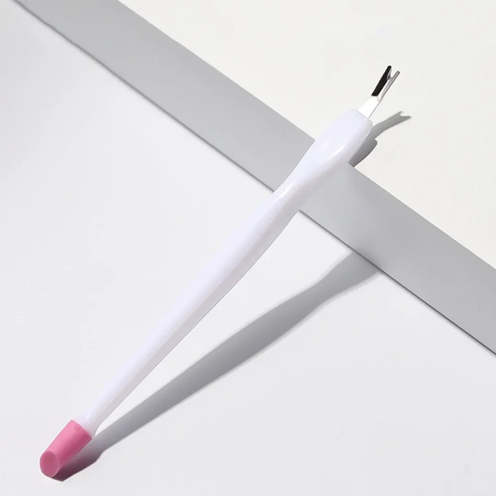 

1Pc Dual Head Silicone Nail Cuticle Pushers & Steel Dead Skin Fork Remover New Nail Art Fork Trimmer Manicure Tools Wholesale