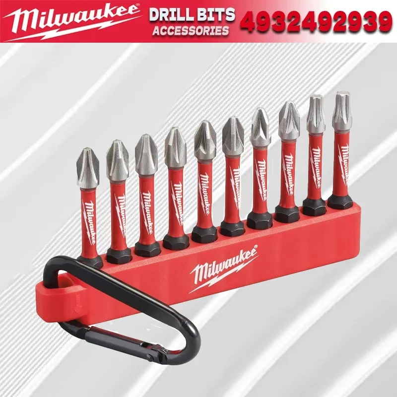 Milwaukee 4932492939 Shock Wave Impact Screwdriver Head Lock Set, 10 Piece Set, Screwdriver Bit