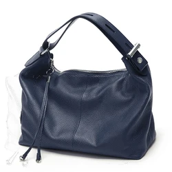 Zency Beige Bag 100% Genuine Leather OL Style Women Tote Bag Fashion Lady Shoulder Bags Classic Handbag Satchel Crossbody Purse