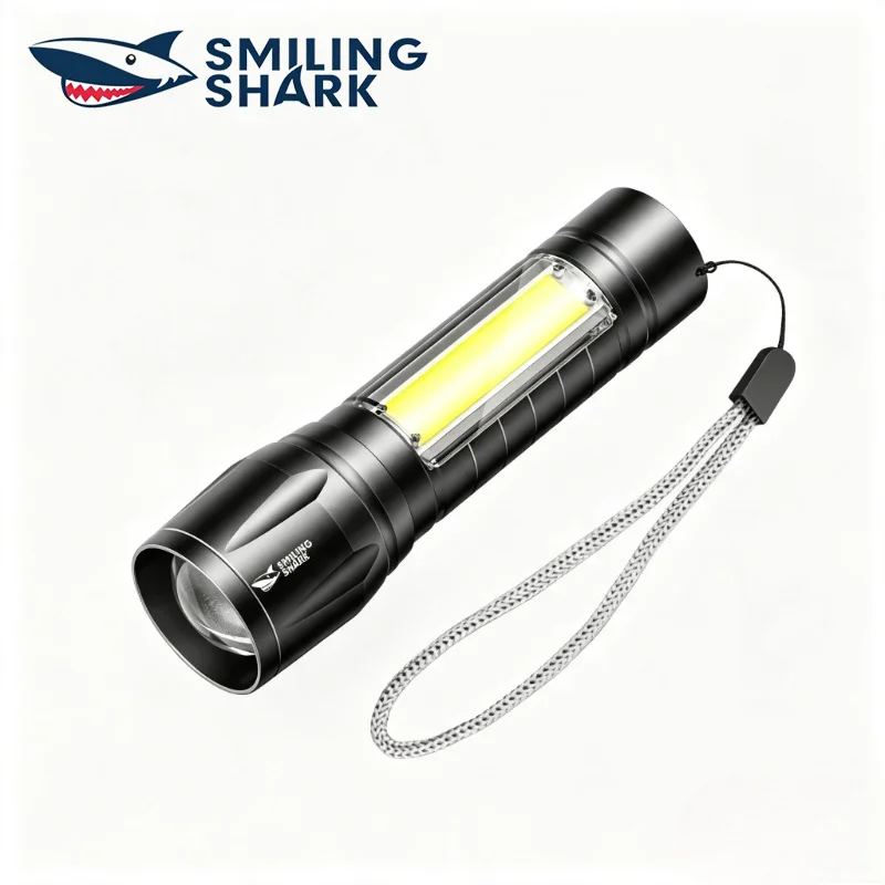 SMILING SHARK Mini COB Work Light USB‑C Rechargeable 3‑Modes Waterproof Flashlight for Camping Outdoor SD-611