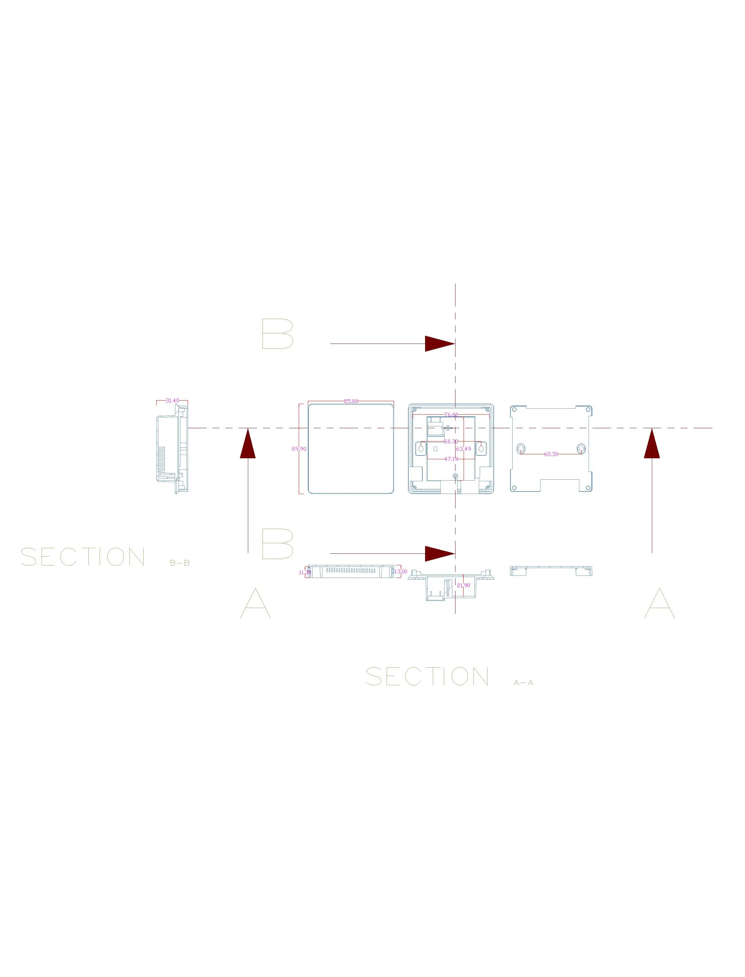 86X90 RJ45 Gateway Router WLAN-Gehäuse direkt ab Werk