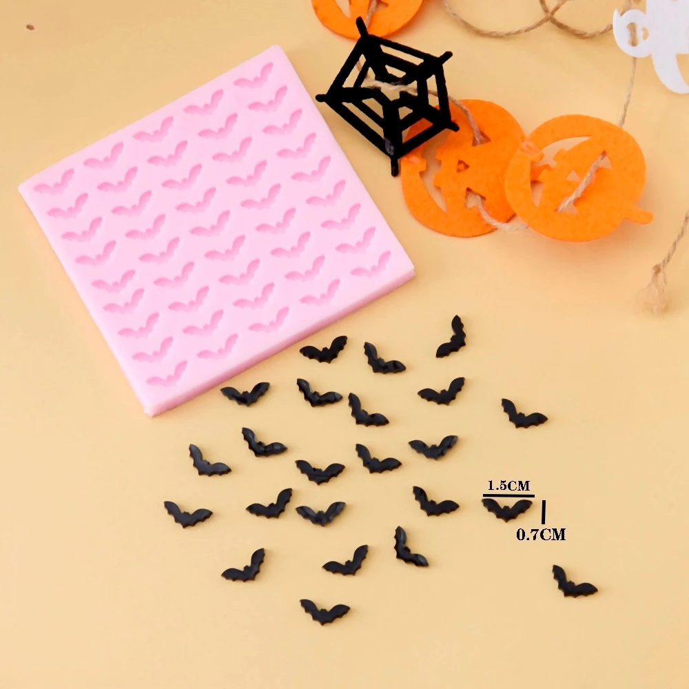 

Хэллоуин, разнообразные силиконовые формы «Маленькая летучая мышь», 45 полостей, шоколадная штукатурка, помадка, силиконовая форма, инструмент для выпечки «сделай сам», украшение торта