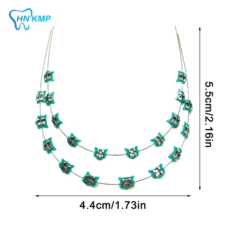 2Pcs Cartoon Cat Dental Metal Braces Archwire Without Hooks Metal Bracket And Ligature Ties Colorful Temporary Tooth Decoration