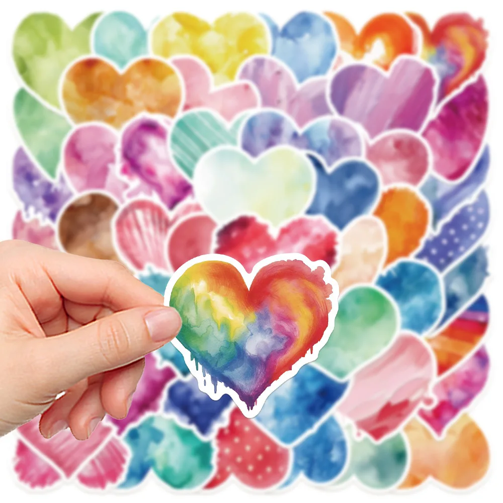 50Pcs Small Fresh Love serie di san valentino adesivi Graffiti adatti per caschi per Laptop decorazione Desktop adesivi fai da te