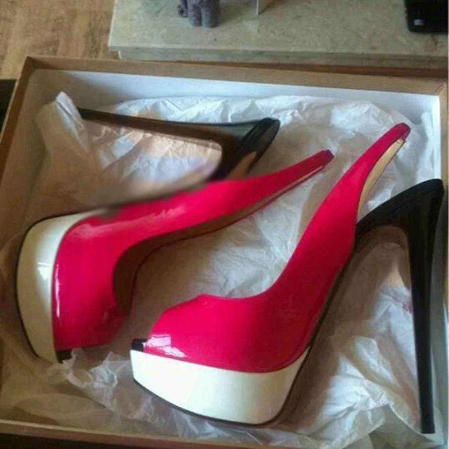 Rouge paillettes boucle plate-forme sandales mince talon haut Peep orteil mode Sexy Cool 2025 été grande taille femme chaussures Zapatillas Mujer