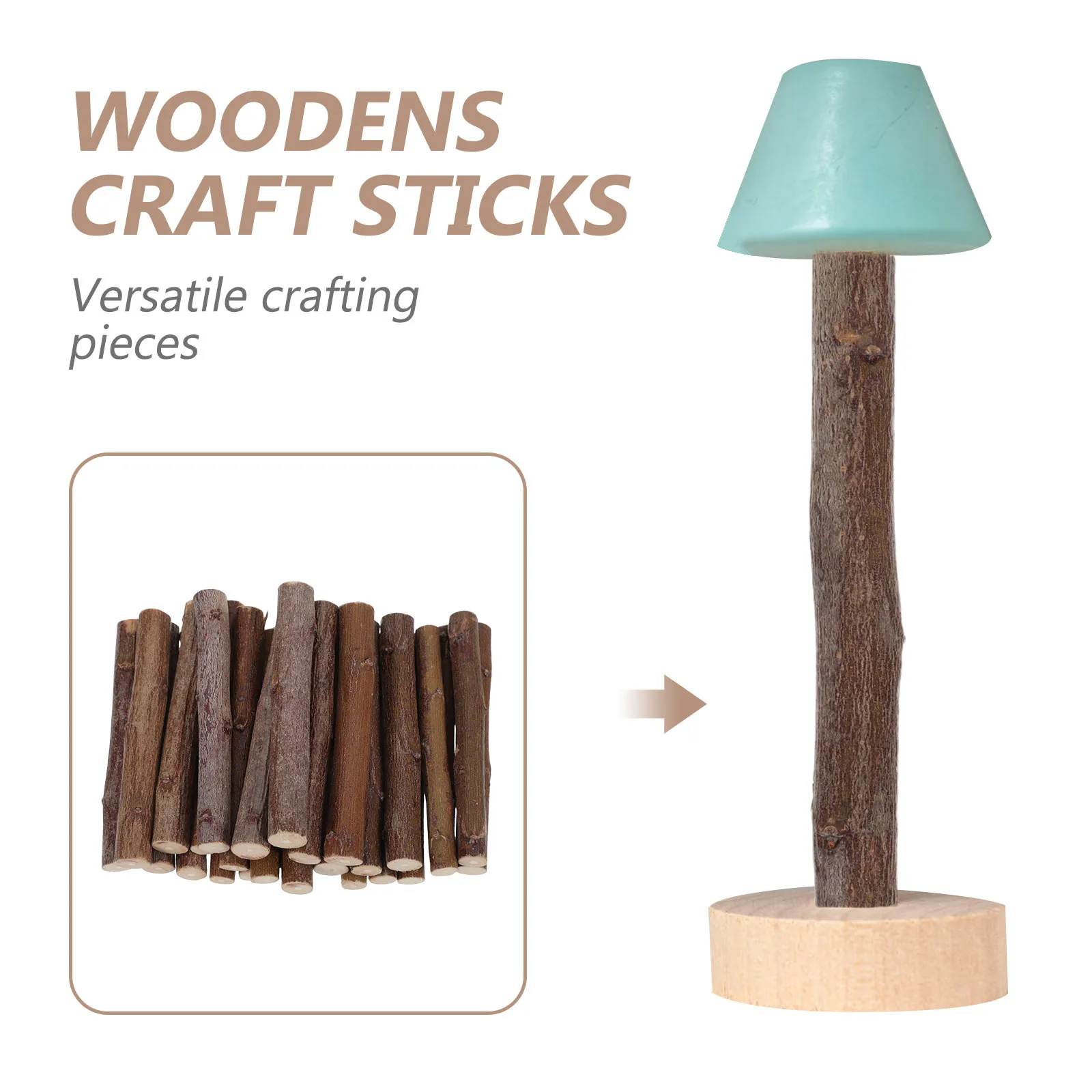 1Set Natural Wood Craft Sticks Rustic Wooden Log Sticks 8Cm Diameter Smooth Twigs for DIY Card Making Wood Branches Farmhouse