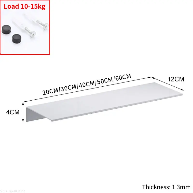 Shower Storage Rack Space Aluminum White Shelves Wall Shelf Hanging Board Ledge Bathroom Accessories Organizer Kitchen Holder