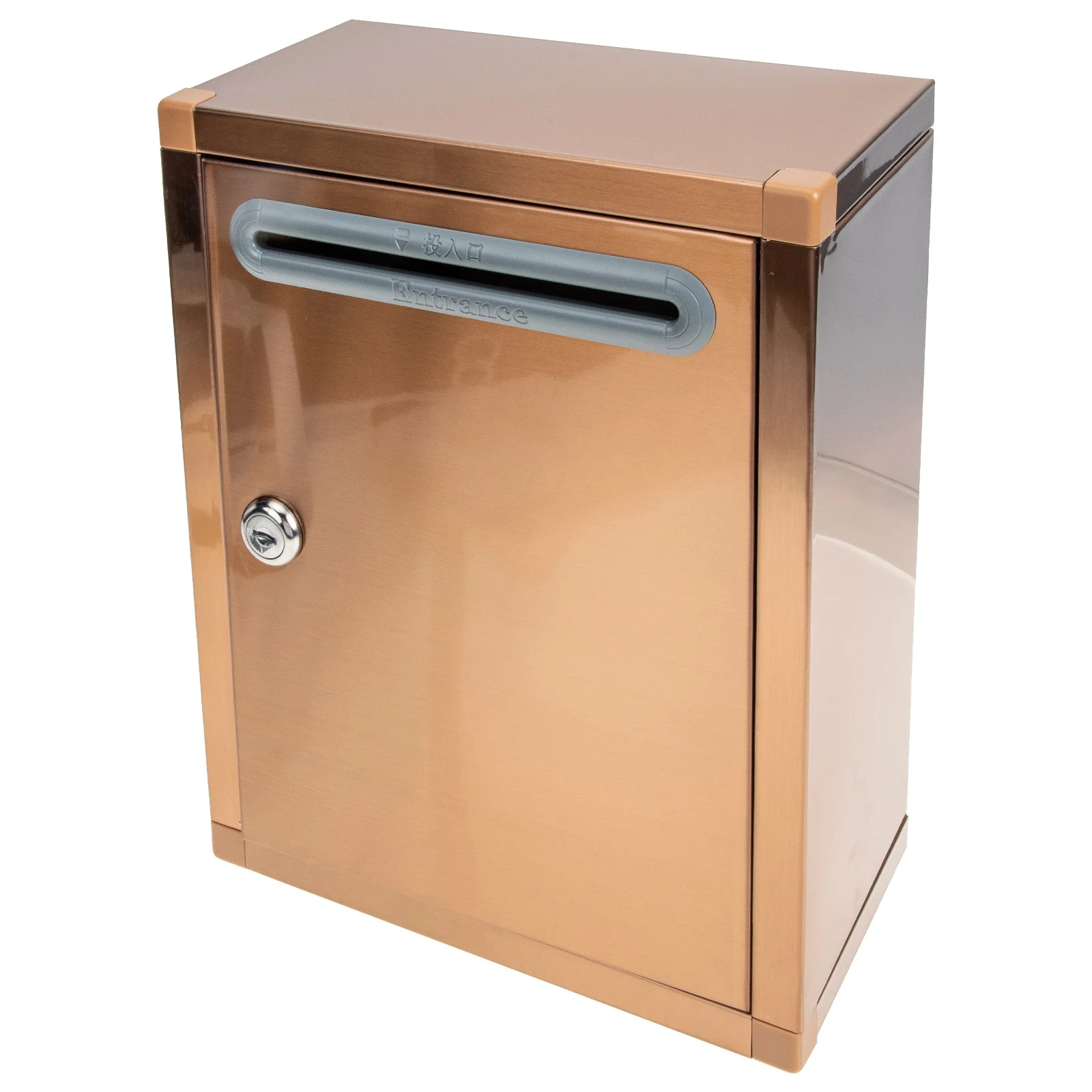 Suggestion Collect Bin Ballot Box Stainless Steel Mailbox with Lock Hanging Postbox