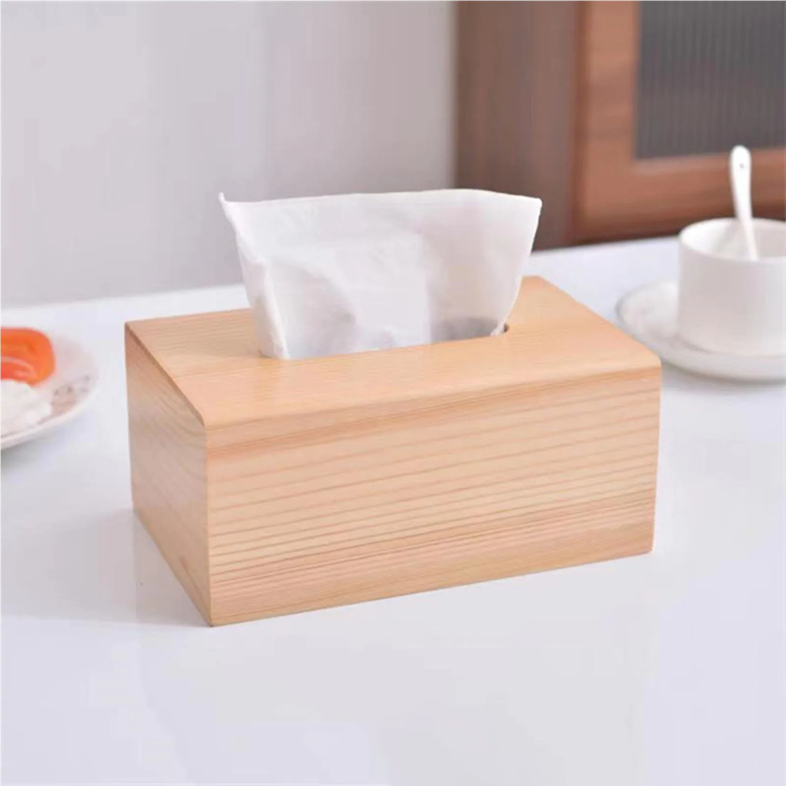 Creative Household Wooden Tissue Box Pumping Box Napkin Box Wood Wet Tissue Holder Dispenser Home Napkin Organizer Storage Boxs